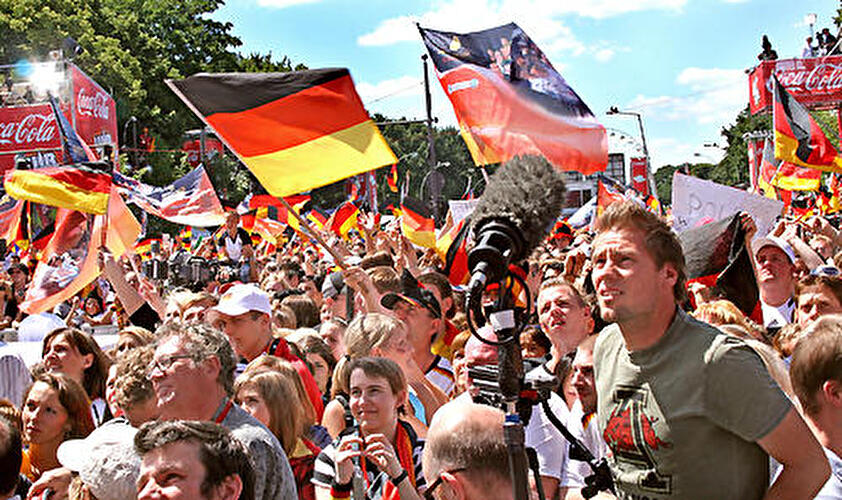 Nationalmannschaft auf der Fanmeile