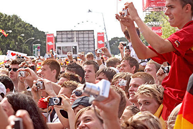 Nationalmannschaft auf der Fanmeile