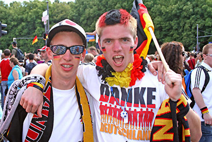 Nationalmannschaft auf der Fanmeile