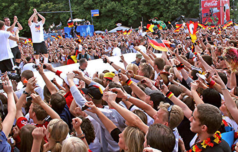 Nationalmannschaft auf der Fanmeile