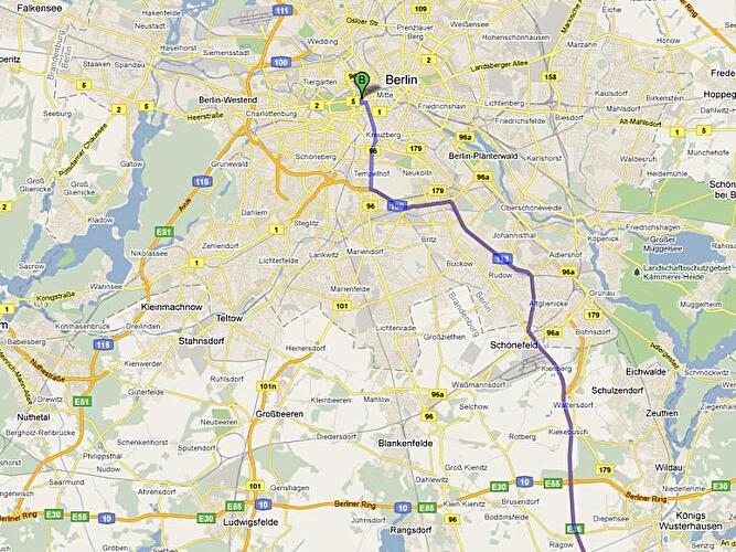 Anreise nach Berlin aus dem Südosten