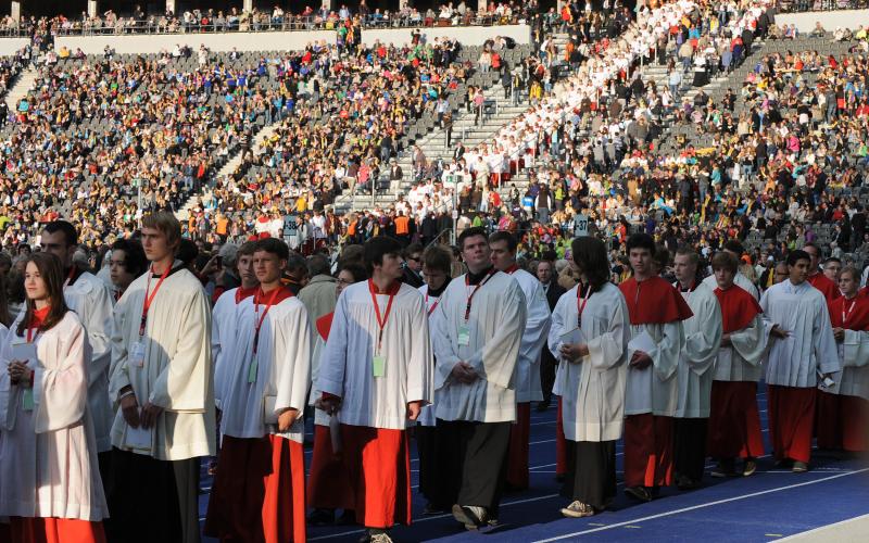 Papst-Messe im Berliner Olympiastadion