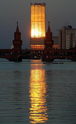 Sonnenuntergang an der Oberbaumbrücke