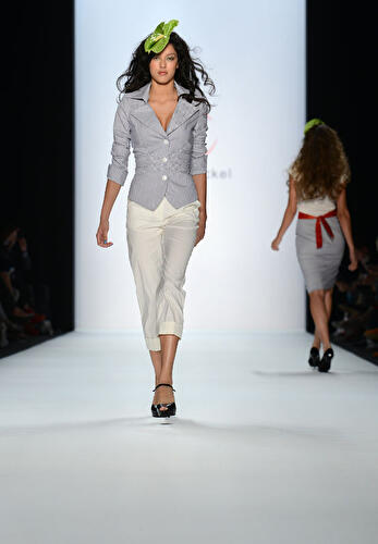 Anja Gockel auf der Fashion Week