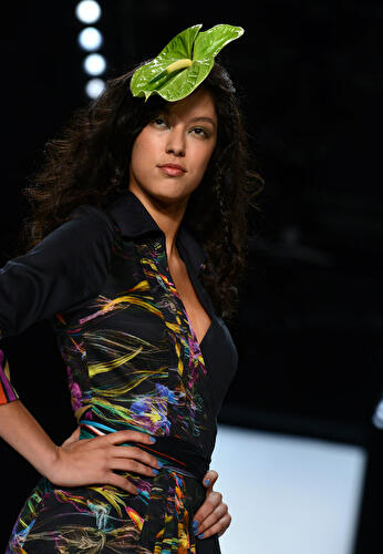 Anja Gockel auf der Fashion Week
