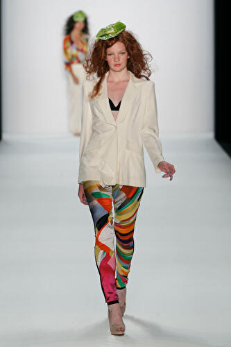 Anja Gockel auf der Fashion Week