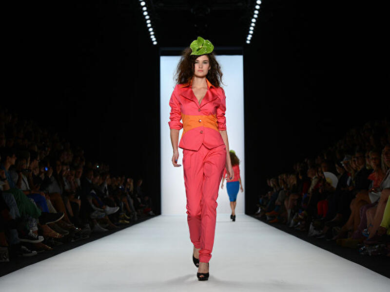 Anja Gockel auf der Fashion Week