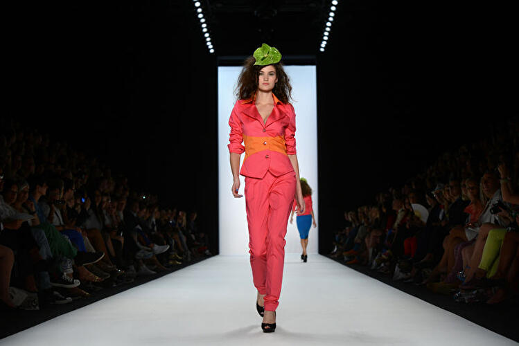 Anja Gockel auf der Fashion Week