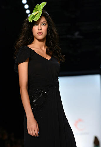Anja Gockel auf der Fashion Week