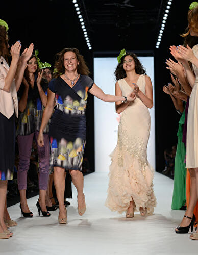 Anja Gockel auf der Fashion Week