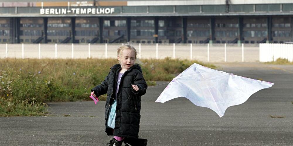 Kind auf dem Tempelhofer Feld
