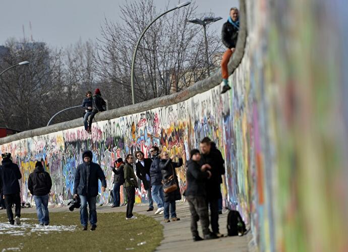 Demonstration zum Erhalt der East Side Gallery