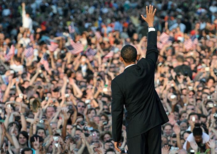 Obama besucht Berlin 2008