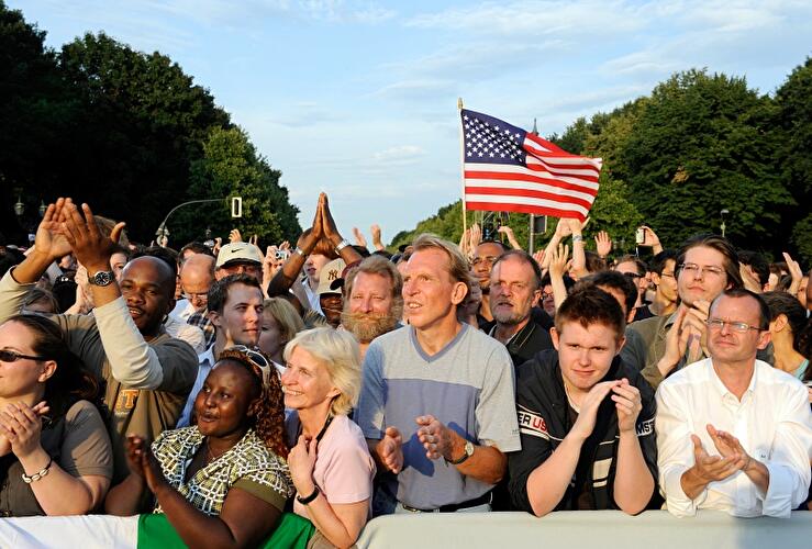 Obama besucht Berlin 2008