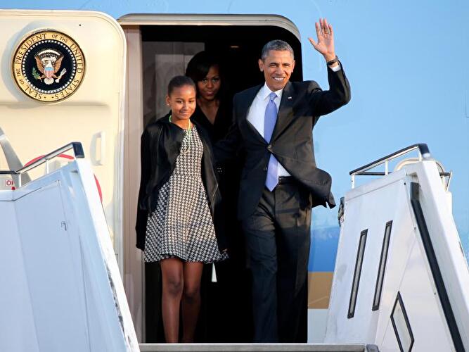 Barack Obama, Michelle und Sasha