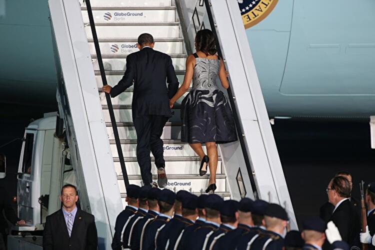 Abreise von US-Präsident Obama von Berlin-Tegel