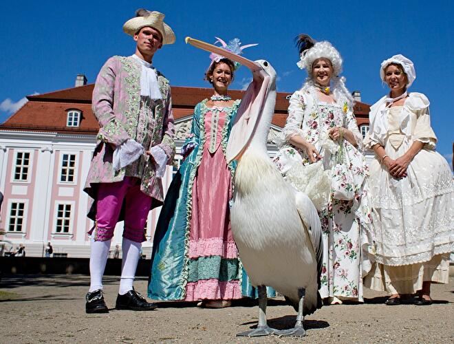 Kostümiert am Schloss Friedrichsfelde