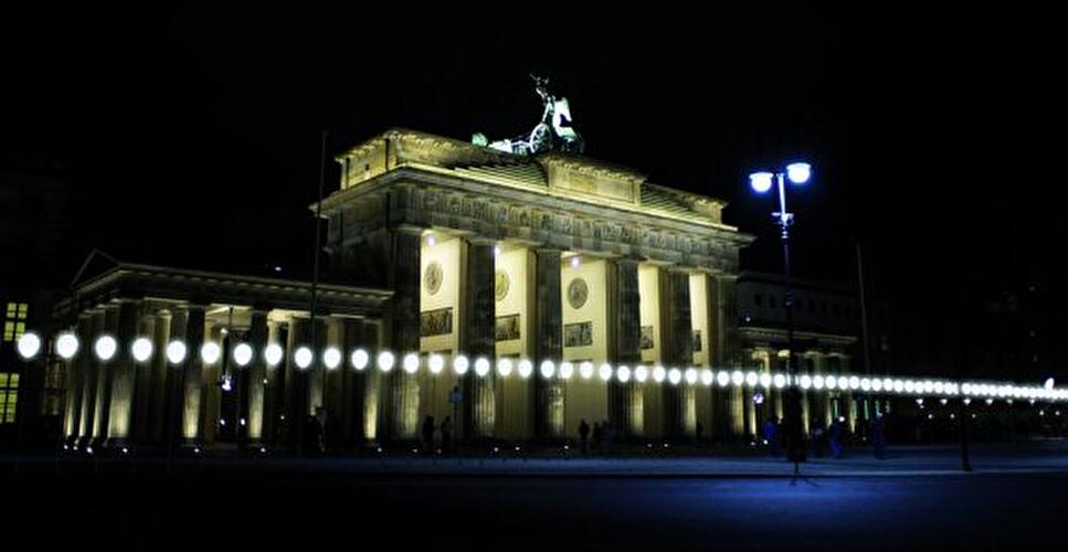 Light Installation: 25 years Fall of the Berlin Wall