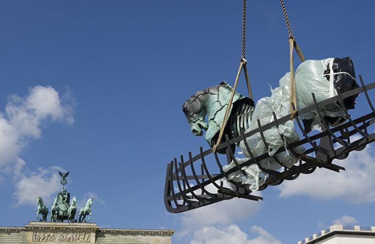 Pferdeskulpturen vor dem Brandenburger Tor