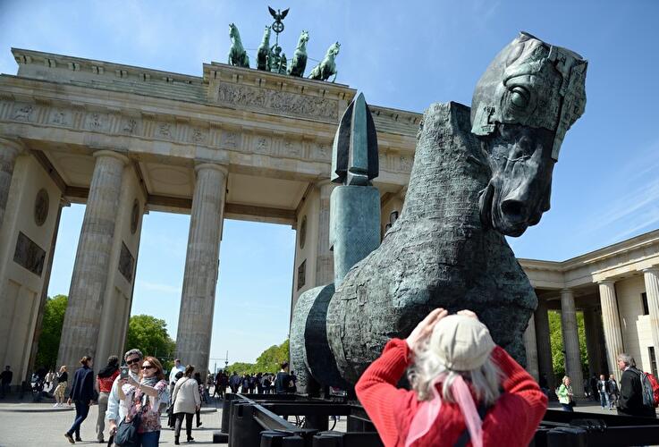 Pferdeskulpturen vor dem Brandenburger Tor