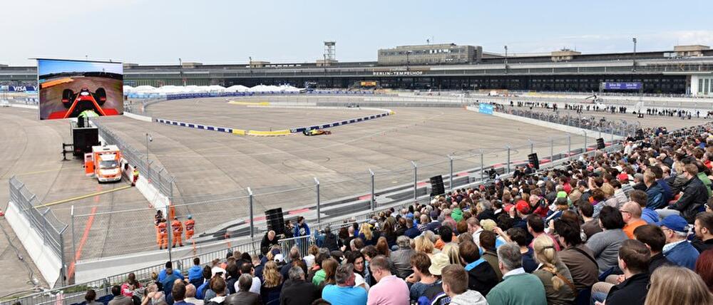 Formel E Rennen auf dem Tempelhofer Feld