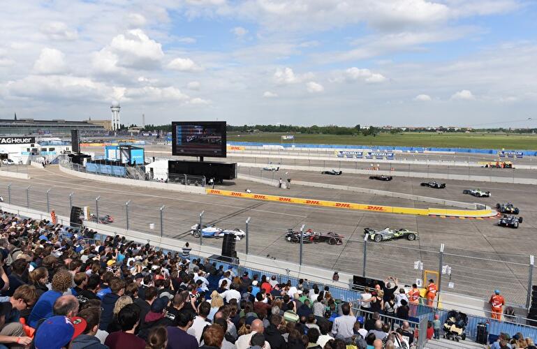 Formel E Rennen auf dem Tempelhofer Feld