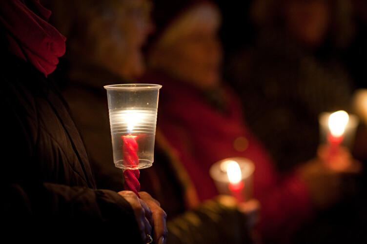 Lichterkette für Flüchtlinge