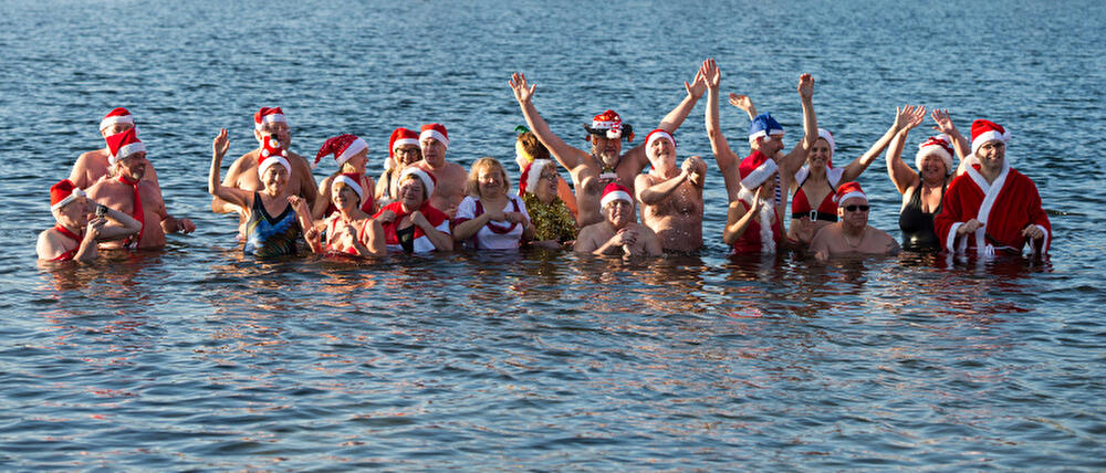 Weihnachtsbaden im Orankesee