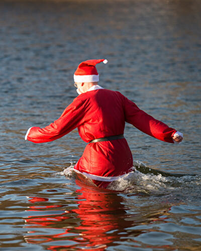 Weihnachtsbaden im Orankesee