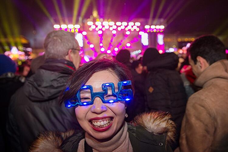 Silvester 2015 am Brandenburger Tor