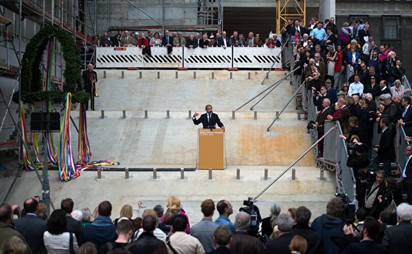 Richtfest: Empfangsgebäude der Museumsinsel