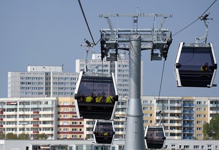 Probefahrt mit der IGA Seilbahn