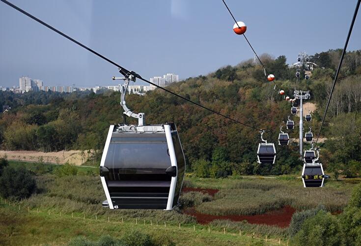 Probefahrt mit der IGA Seilbahn