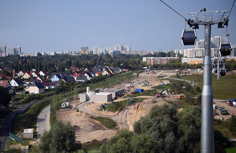 Probefahrt mit der IGA Seilbahn