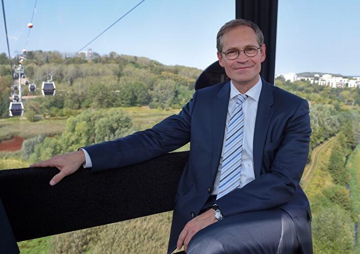 Probefahrt mit der IGA Seilbahn