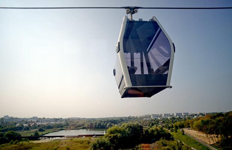 Probefahrt mit der IGA Seilbahn