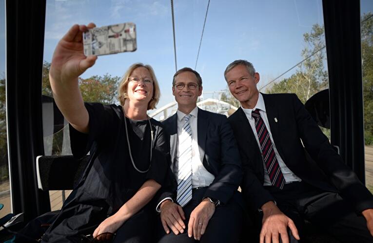 Probefahrt mit der IGA Seilbahn