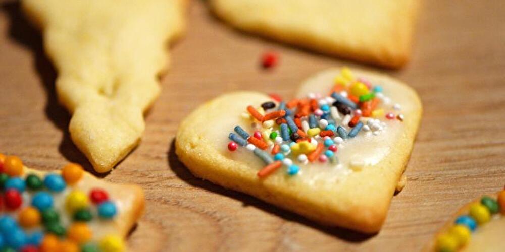 Verzierte Weihnachtsplätzchen