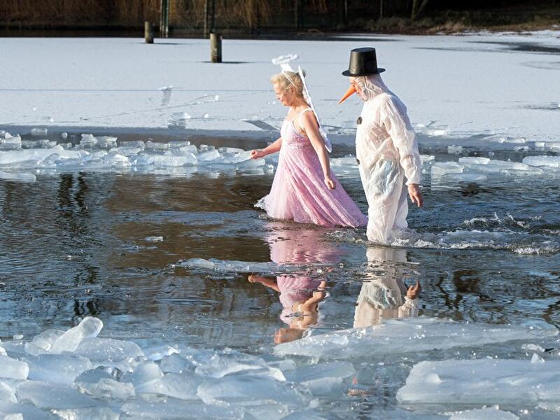 Winterschwimmen der Berliner Seehunde