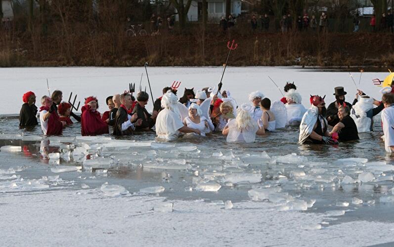 Winterschwimmen der Berliner Seehunde
