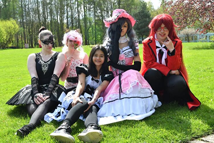 Cosplayer beim Kirschbütenfest