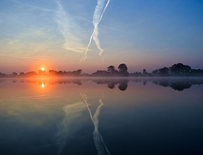 Sonnenaufgang an der Oder