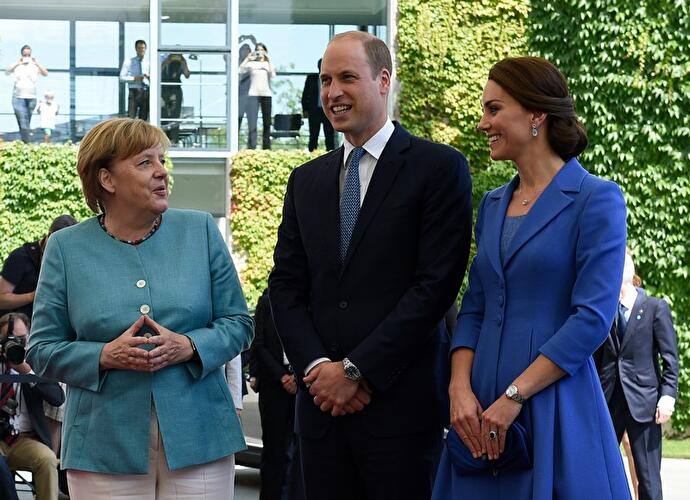 William und Kate treffen die Bundeskanzlerin