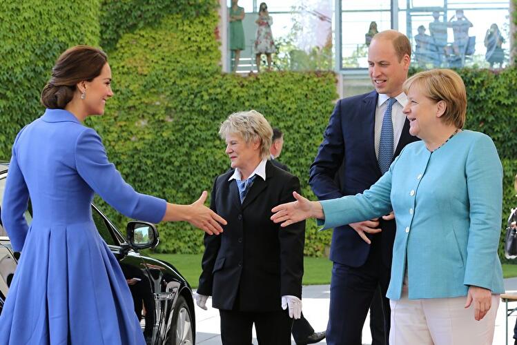 William und Kate treffen die Bundeskanzlerin