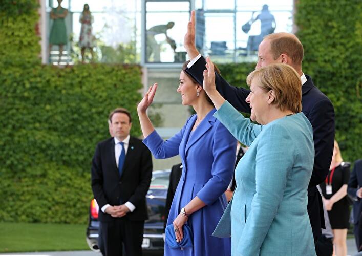 William und Kate treffen die Bundeskanzlerin