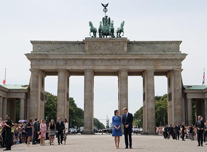 William und Kate am Brandenburger Tor