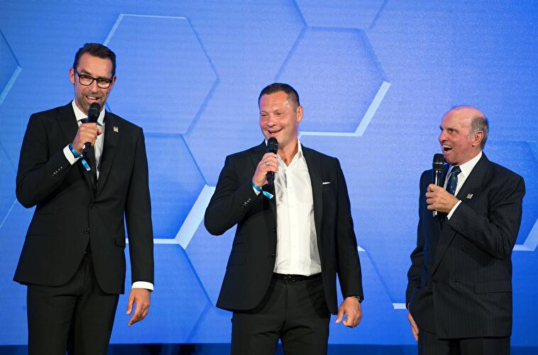 Michael Preetz (l), Pal Dardai und Erich "Ete" Beer (r)