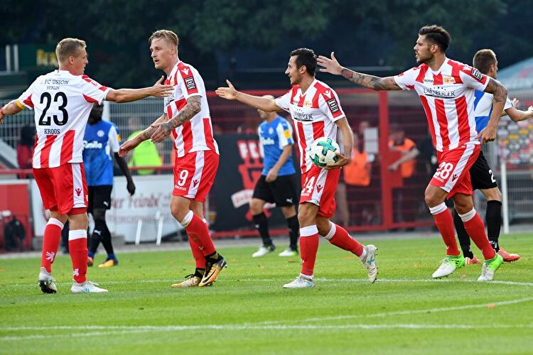 Felix Kroos (l-r), Sebastian Polter, Steven Skrzybski und Christopher Trimmel