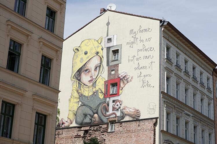 Herakut - Berlin Mural Fest