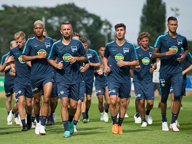Herthas Mannschaft beim Training